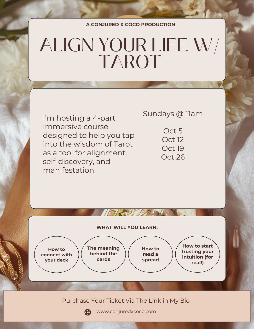 Align Your Life with Tarot | 4-Week Online Tarot Course + Bonus Q&A with CoCo Alexa